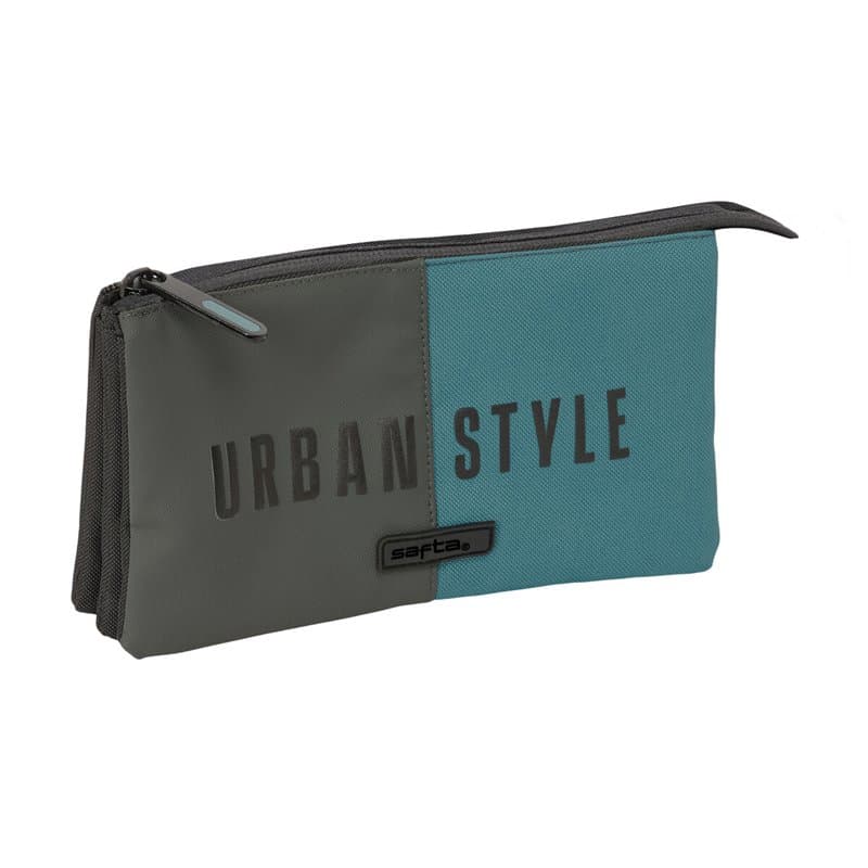 Fourre-tout Safta Urban style Bleu Gris 22 x 12 x 3 cm - Image 1