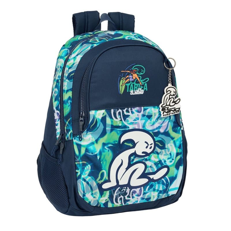 Cartable El Niño Kook Blue marine 32 x 44 x 16 cm - Image 1