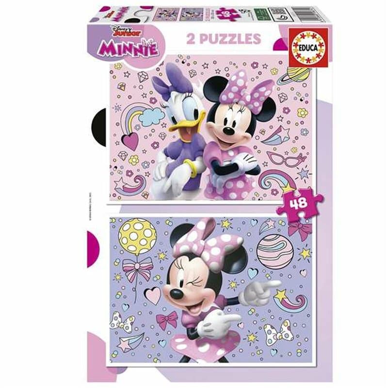 Set de 2 Puzzles Educa Minnie Mouse 48 Pièces - Image 1