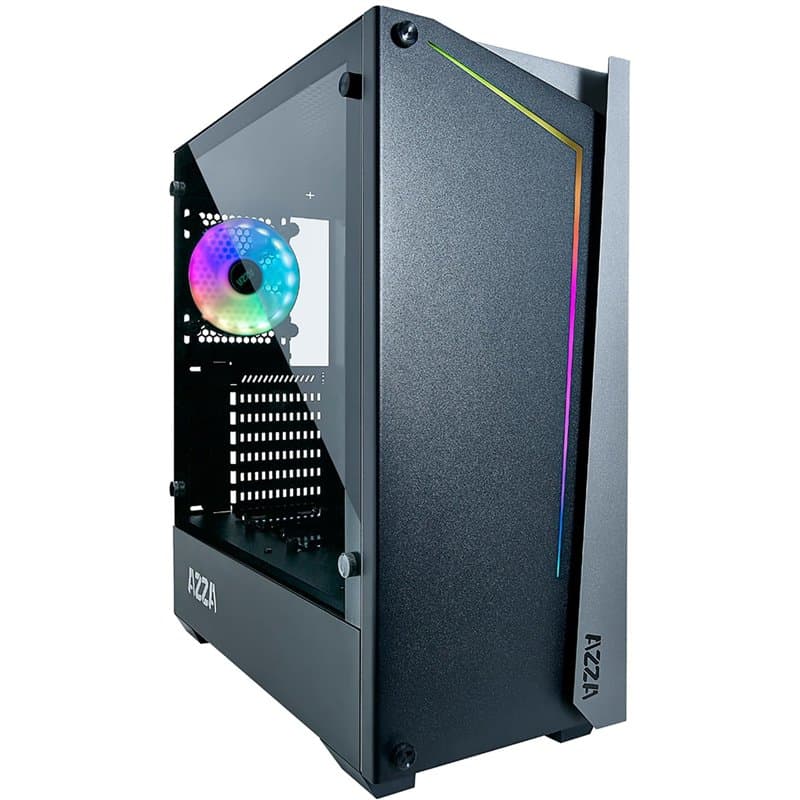 Azza Apollo 430 Midi Tower Noir, Transparent - Image 1