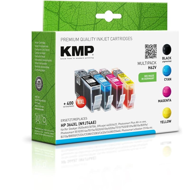 KMP 1712,0005 Cartouche d'encre Noir, Bleu, Rose, Jaune - Image 1