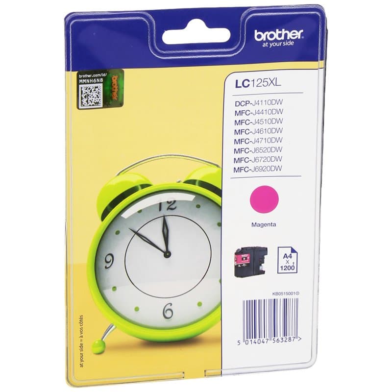 Brother LC-125XLMBP Cartouche d'Encre Magenta Blister - Image 1
