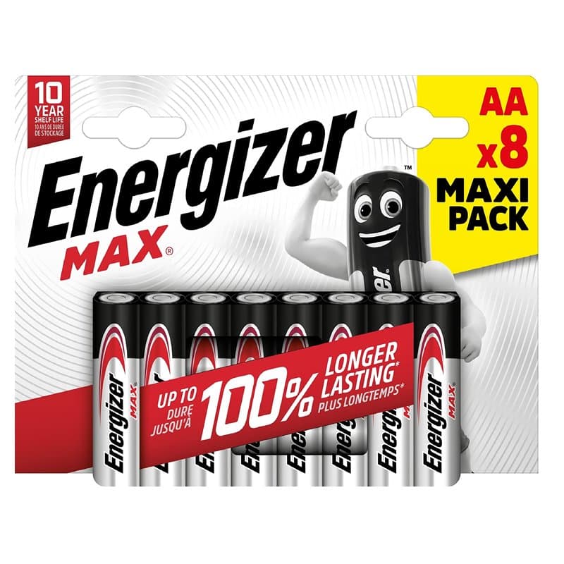 Energizer Piles LR06/AA Max+Power - Les 8 piles - Image 1