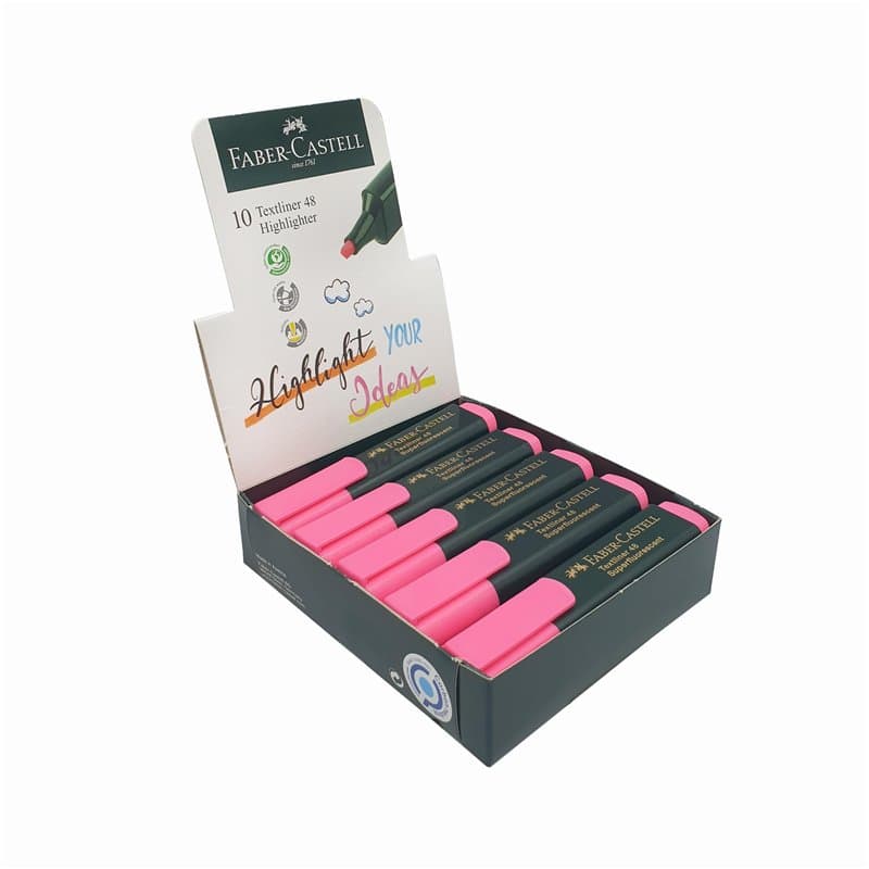 rotulador faber fluorescente 48-28 rosa - Image 1