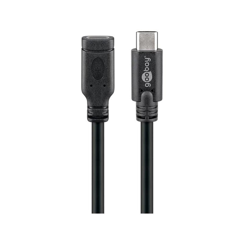 Goobay 45393 Rallonge USB-C USB 3.1 1re Génération, Noir - Image 1