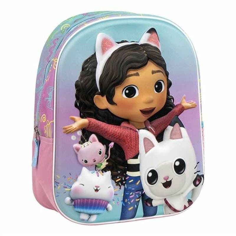 Cartable 3D Gabby's Dollhouse Rose 25,0 x 31,0 x 10,0 cm - Image 1