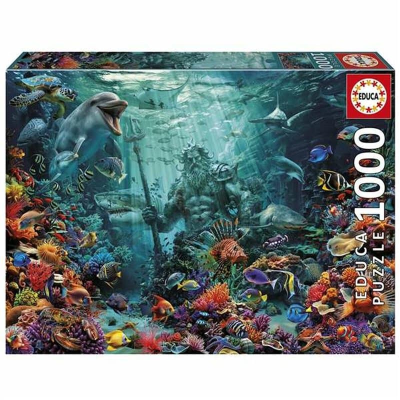 Puzzle Educa Poseidon in a Coral Reef - Image 1