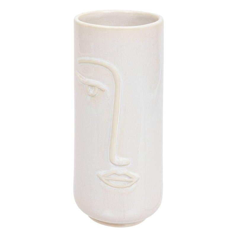 Atmosphera - Vase Visage soleya céramique h25cm Blanc - Image 1