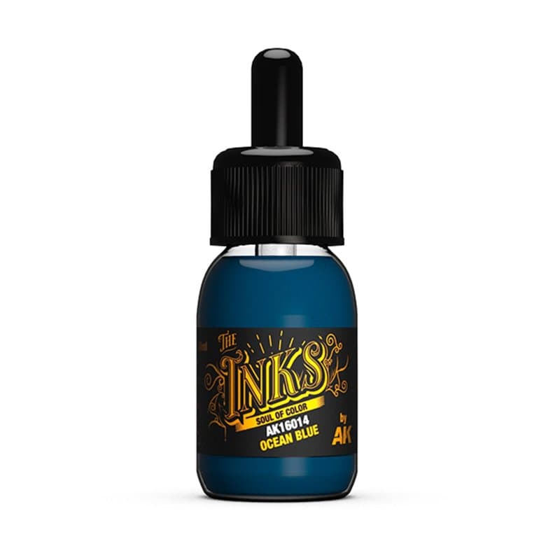 Ak+Interactive++Pot+de+Peinture+-+Inks+Ocean+Blue+%2830+ml%29 - Image 1