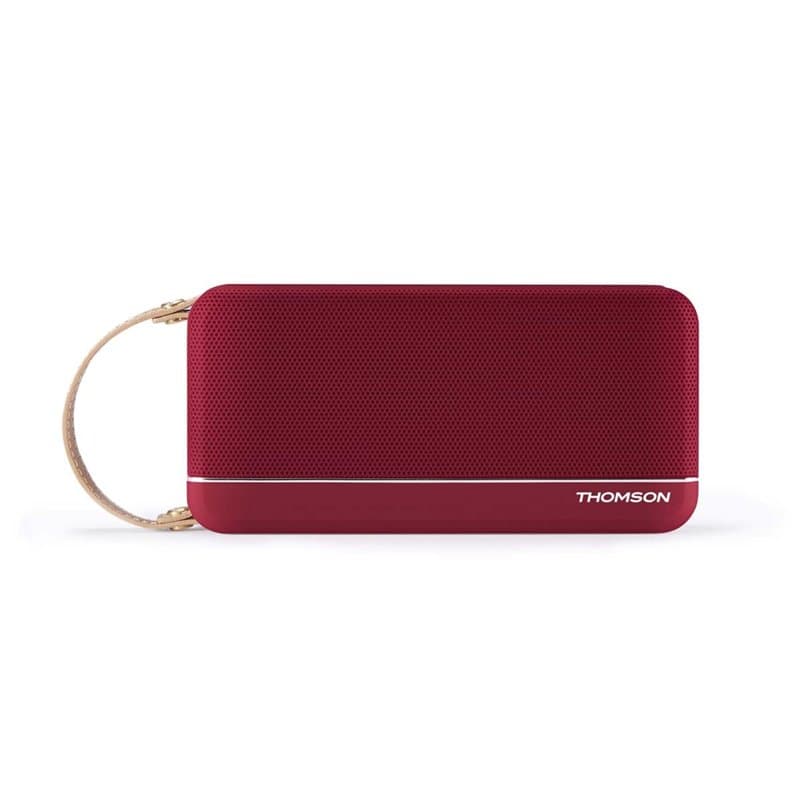 THOMSON Speaker Rouge métal lanière Marron - Image 1