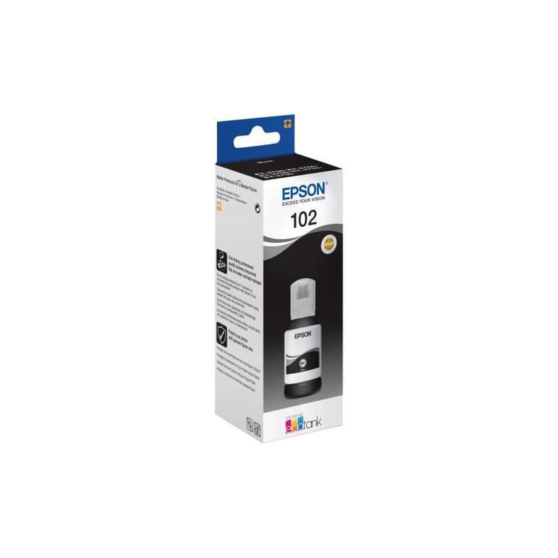 Epson 102 EcoTank Pigment Black ink bottle - Image 1