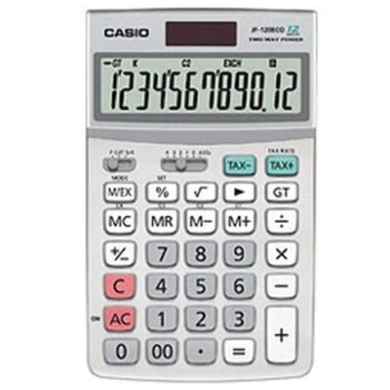 Casio JF-120ECO-W-EH Calculatrice de Poche Gris - Image 1