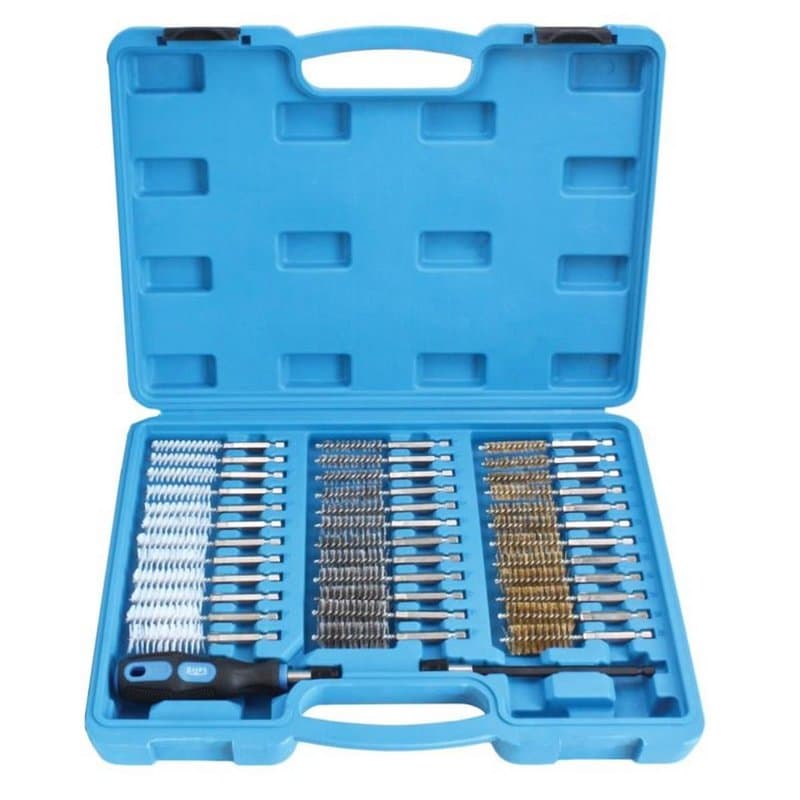 Lot de 38 brosses rondes en acier laiton. - Image 1