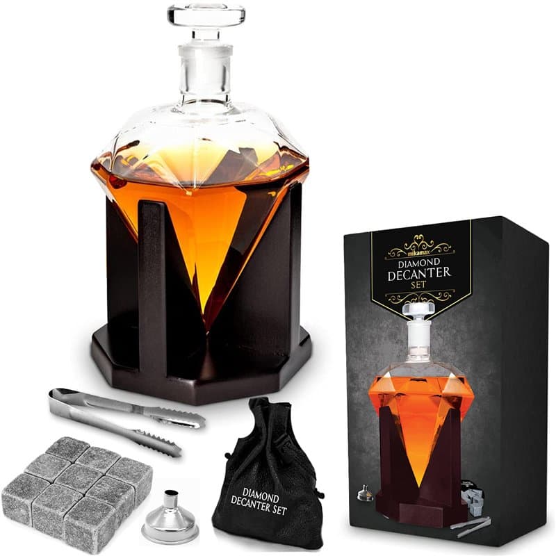 Mikamax - Carafe à Diamant - Whisky - 850 ML - Fait à la Main - Image 1