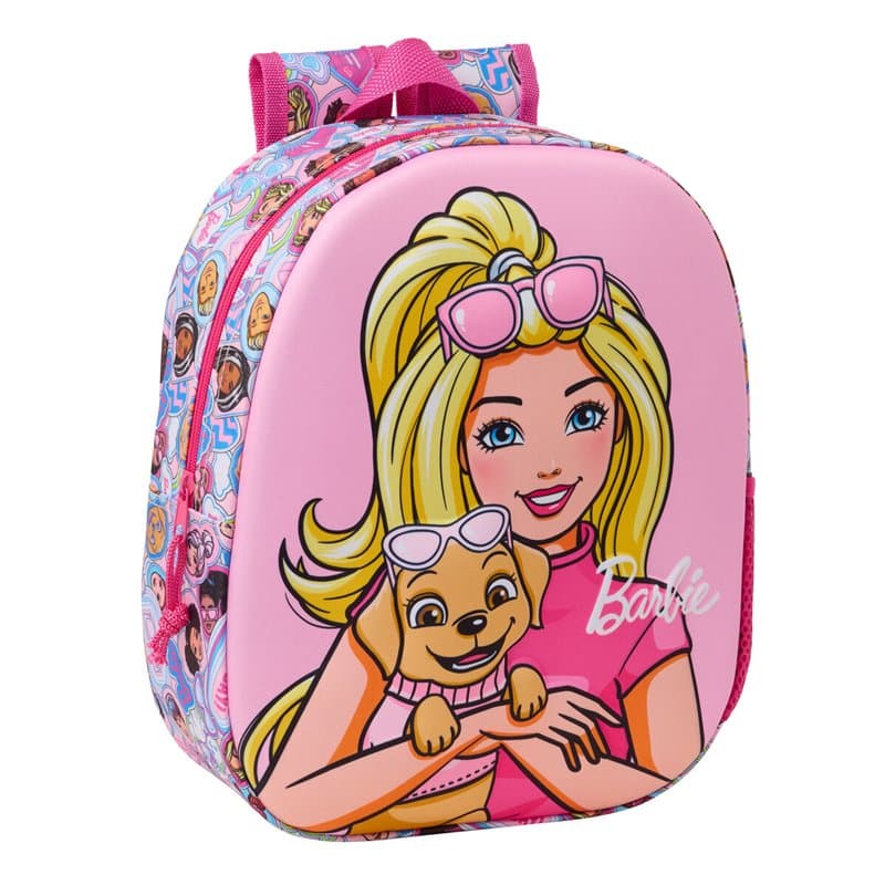 Sac à dos enfant Barbie Rose 27 x 33 x 10 cm 3D - Image 1