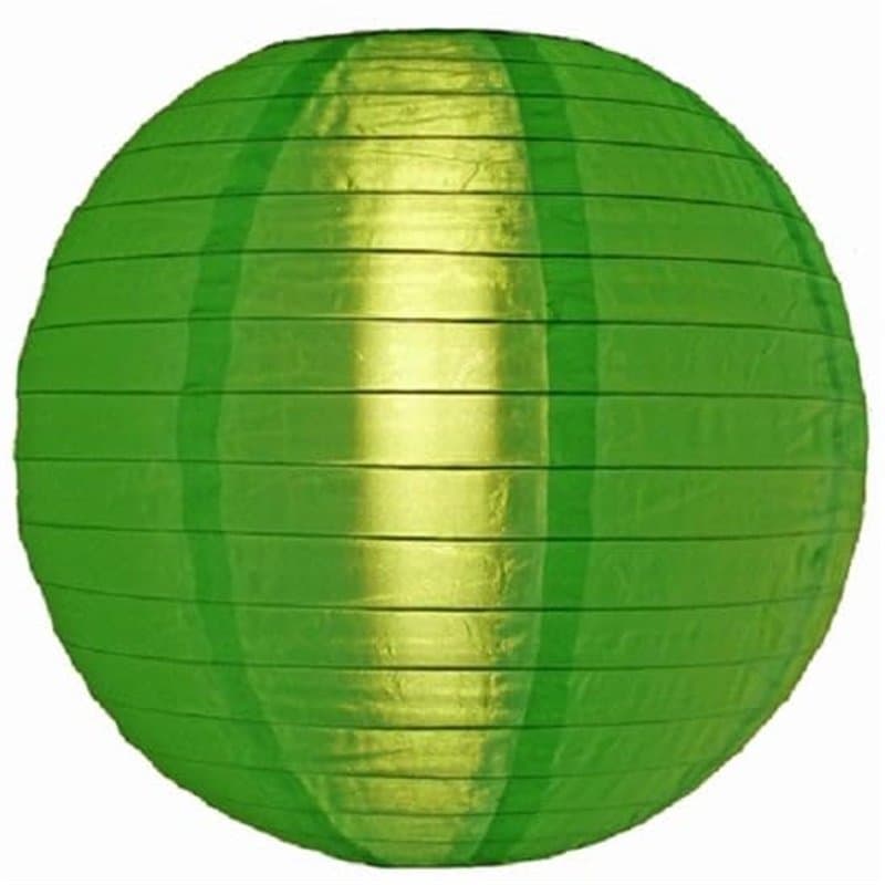 5 x Lampion vert de nylon 35 cm - Image 1