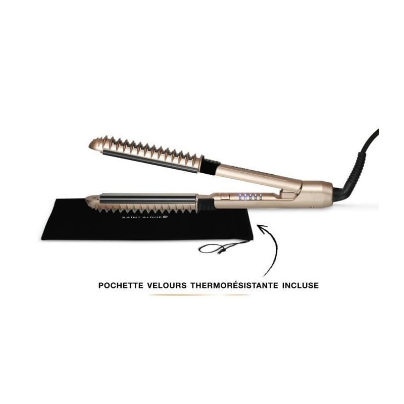 Lisseur boucleur - Saint Algue - Demeliss XCURLER - Lisse efficacement et boucle facilement - Plaques fines - Design exclusif - Image 1