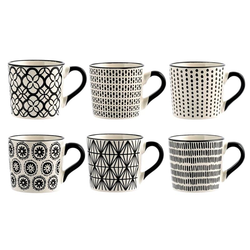 H&h set 6 tazze t vhera in stoneware cc 220 - Image 1