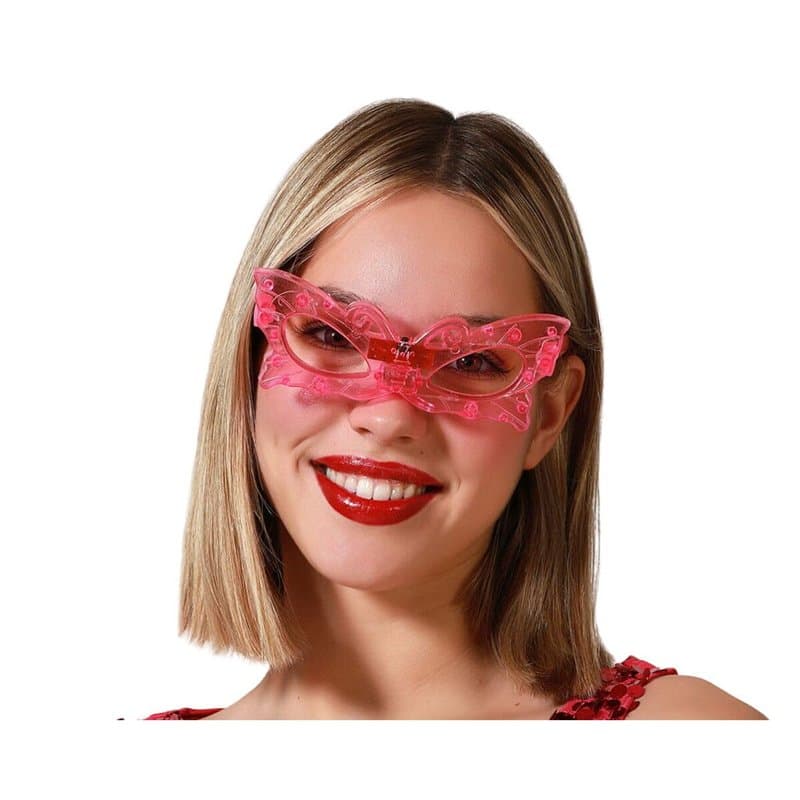 BigBuy Carnival Lunettes papillon lumière rose - Image 1