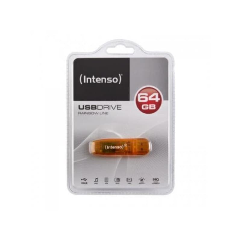 Clé USB Intenso FAELAP0282 USB 2.0 64 GB Orange 64 GB Clé USB - Image 1