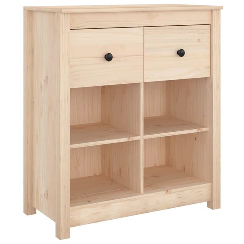 vidaXL Credenza 70x35x80 cm in Legno Massello di Pino - Image 1