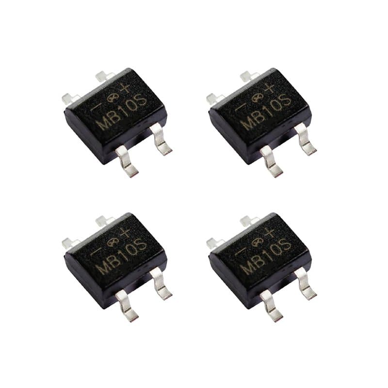 Pont redresseur MB10S 1000V 0.5A SMD SOIC-4-4 pièces - Image 1