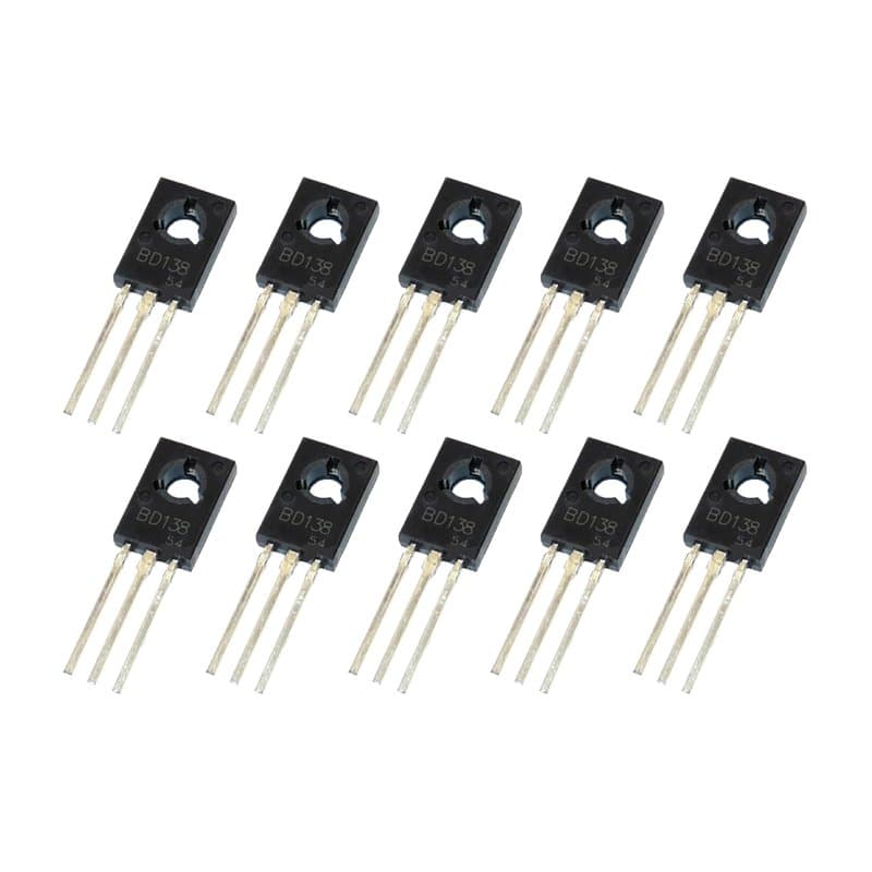 Kit de 10 transistors PNP BD138 60V 1.5A - Image 1