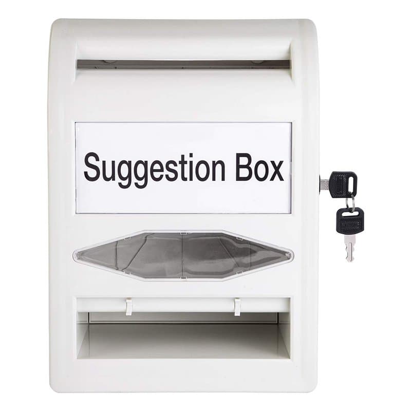 Amazon Basics Urne en ABS avec verrou, Clé, Opaque - Image 1