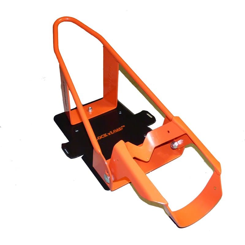 Lock N Load (Bk100 Orange/Noir Deluxe Moto Cale de Roue - Image 1