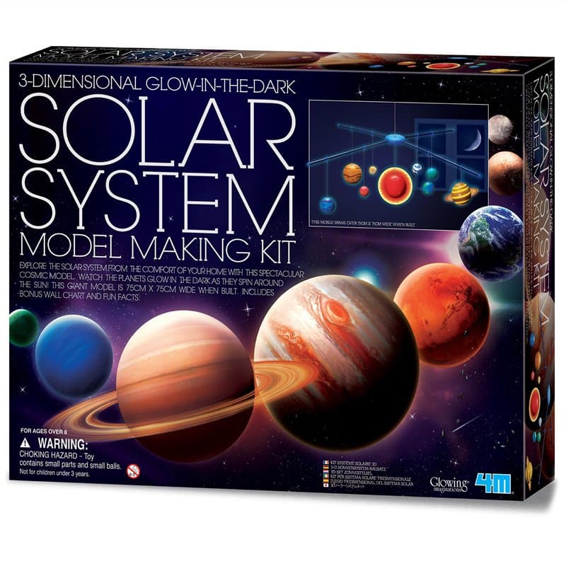 4M 3D Glow in the Dark Solar System Mobile Making Kit - Image 1