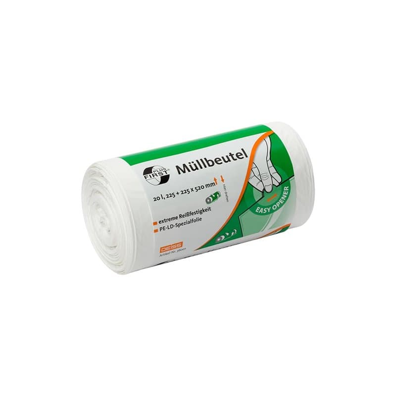 Lot de 50 sacs poubelle en PEBD Blanc 20 l - Image 1