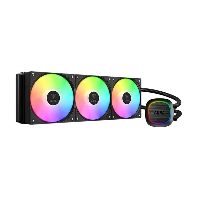 Kit+Watercooling+AIO+Gamdias+Aura+GL+V2+RGB+-+360mm+%28Noir%29 - Image 1