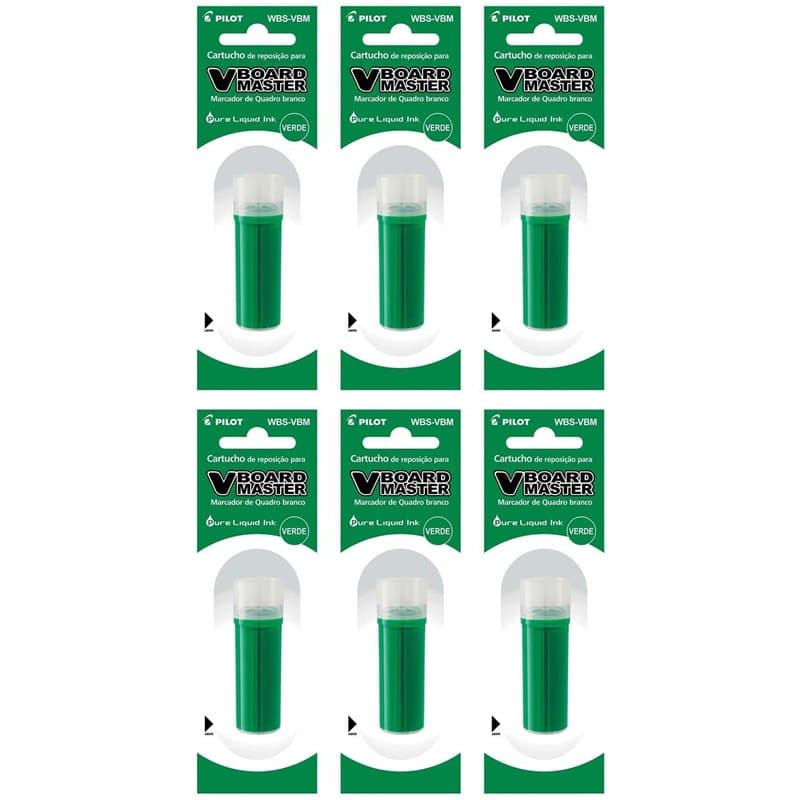 PILOT Lot de 6 recharges V-Board Marker Vert - Image 1