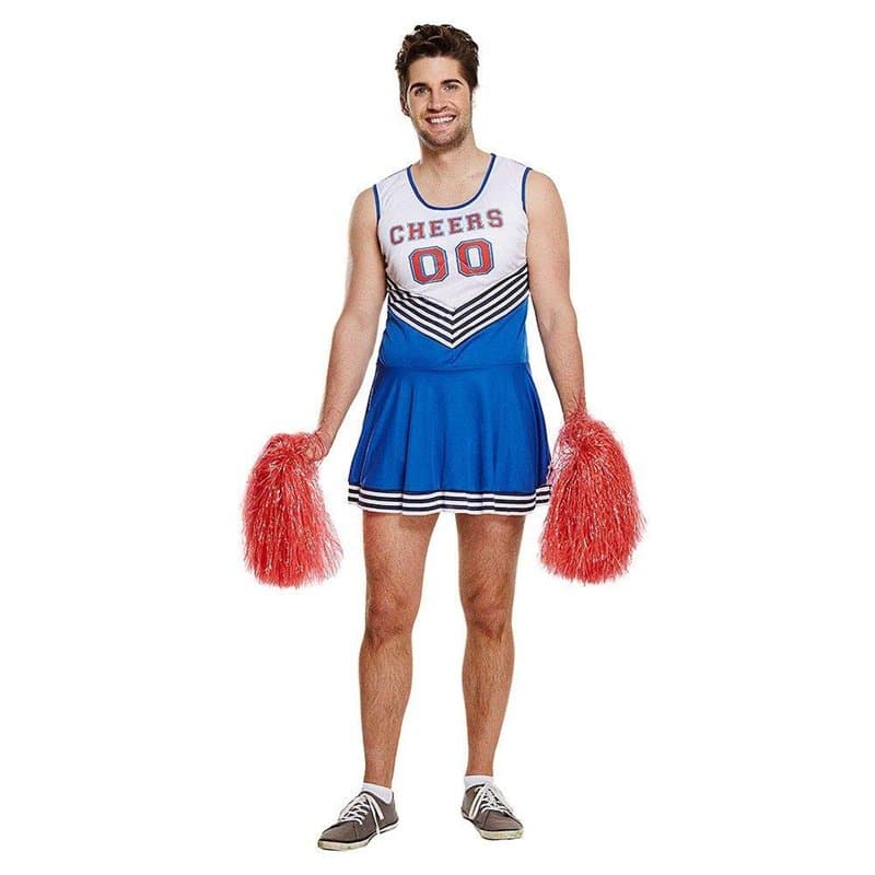 Blue Banana Cheerleader Male Costume Déguisement (Blue) - Image 1