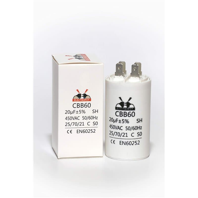 Condensateur de moteur 450V 20 uF CBB60 - Image 1