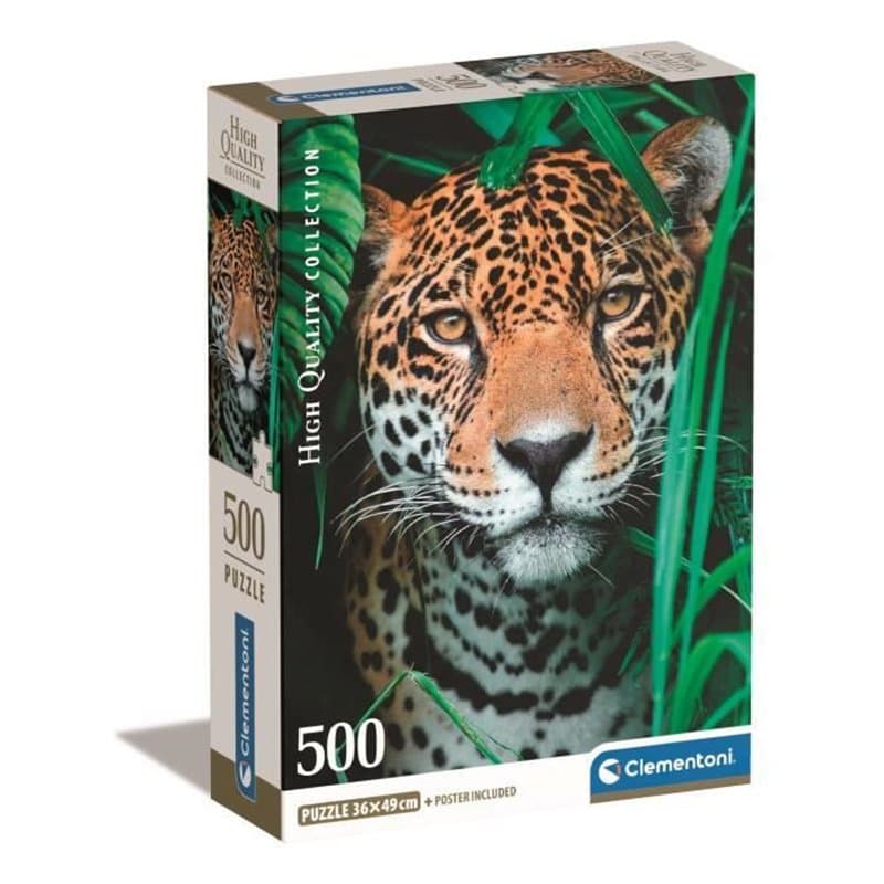 CLEMENTONI - Compact 500 pieces - Jaguar in the jungle - Image 1