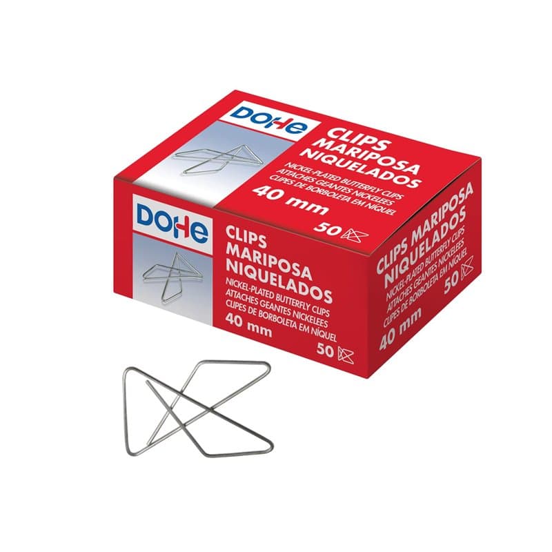 MTL 79198 Lot de 50 clips papillon numéro 10 40 mm - Image 1