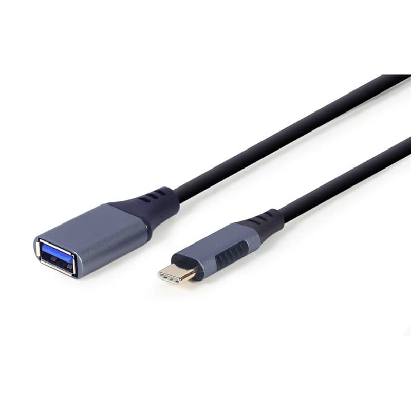 Câble USB A vers USB-C GEMBIRD A-USB3C-OTGAF-01 Gris - Image 1