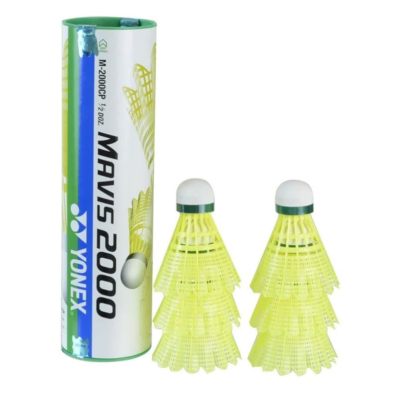 Yonex Mavis 2000 Lot de 6 balles de badminton Jaune - Image 1