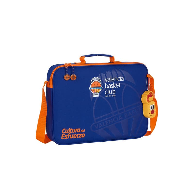 Cartable d'école Valencia Basket Bleu Orange (38 x 28 x 6 cm) - Image 1