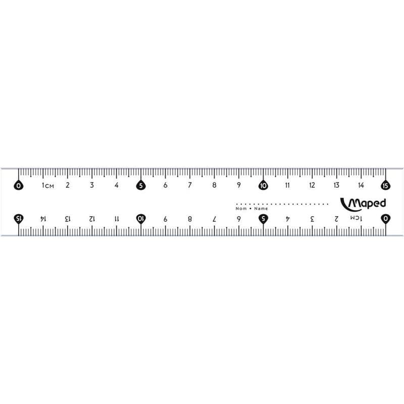 MAPED 146507 Règle Essentials 15 cm double graduation - Image 1