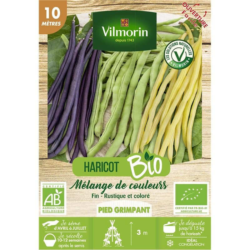 Vilmorin Haricot rame mix bio 10m - Image 1