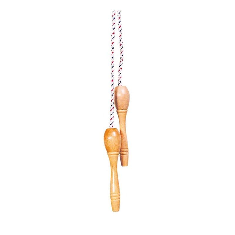 DAM - Corde à Sauter avec poignée Bois Verni L230cm - Image 1