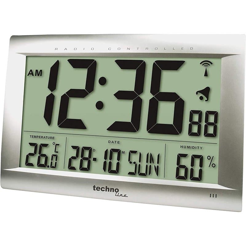 Technoline WS8009 Horloge Radio- Pilotée Gris - Image 1