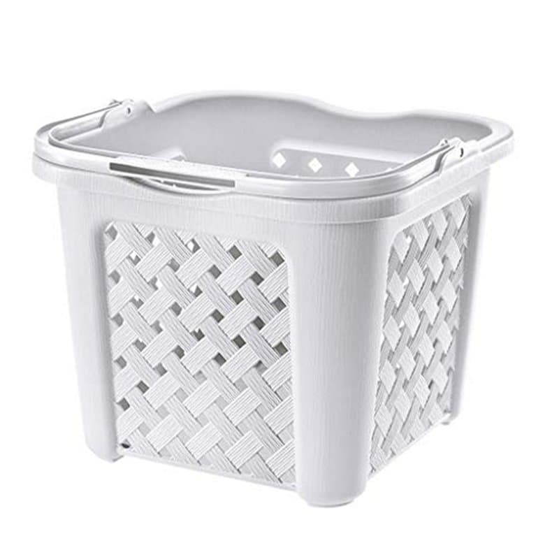 Tontarelli Panier avec poignées, Blanc, Taille Unique - Image 1