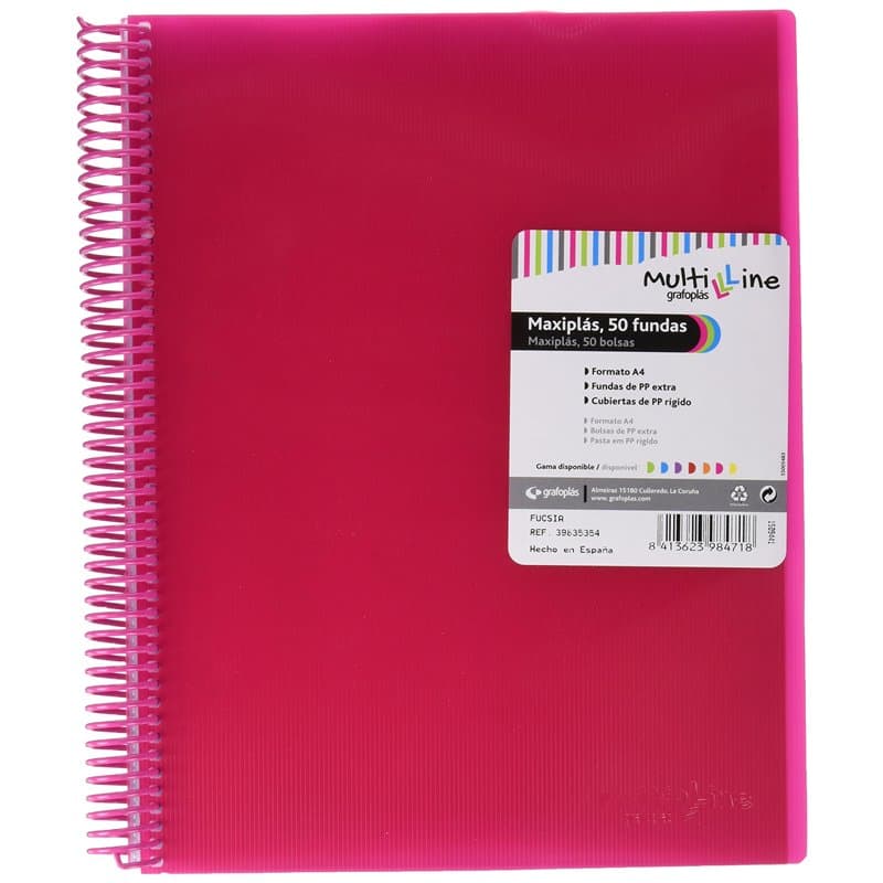 Classeur Grafoplas Maxiplás Fuchsia A4 Spirale - Image 1