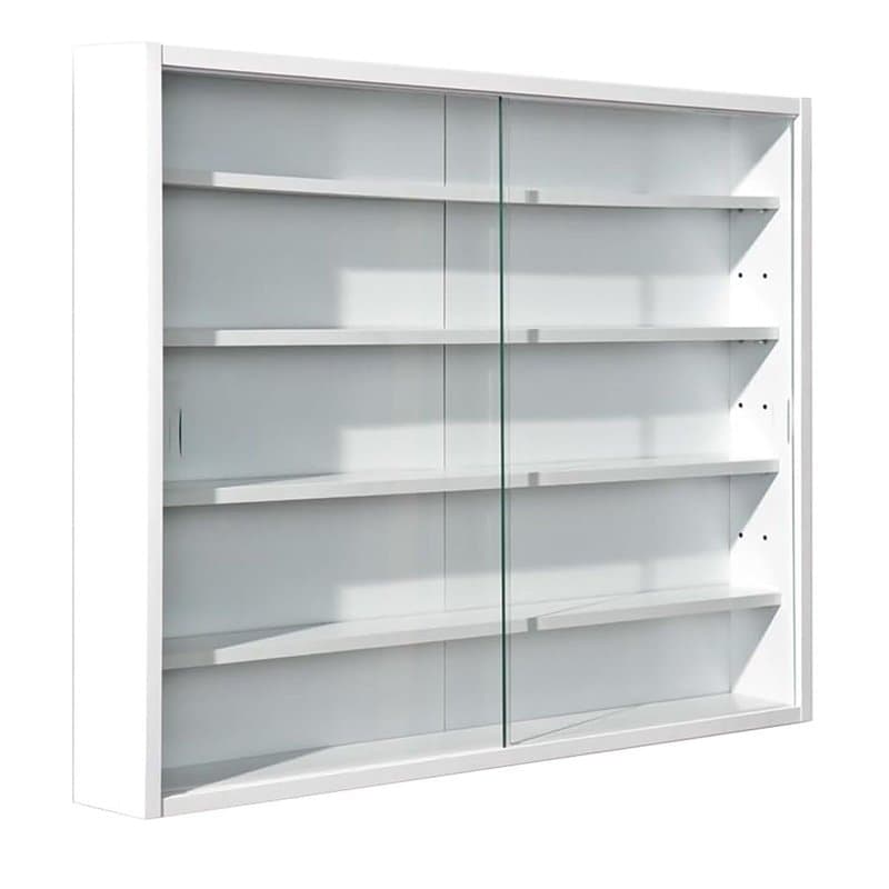 AltoBuy Collect - Vitrine Murale 5 Compartiments Blanche - Image 1
