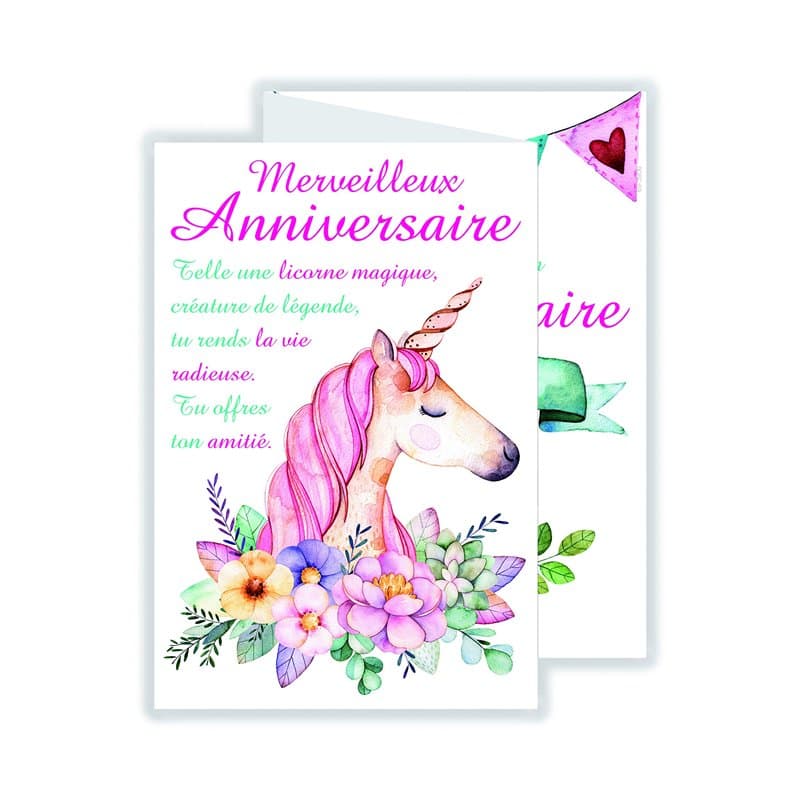 afie 69-3906 Carte 3 Volets Joyeux Anniversaire Fille - Image 1