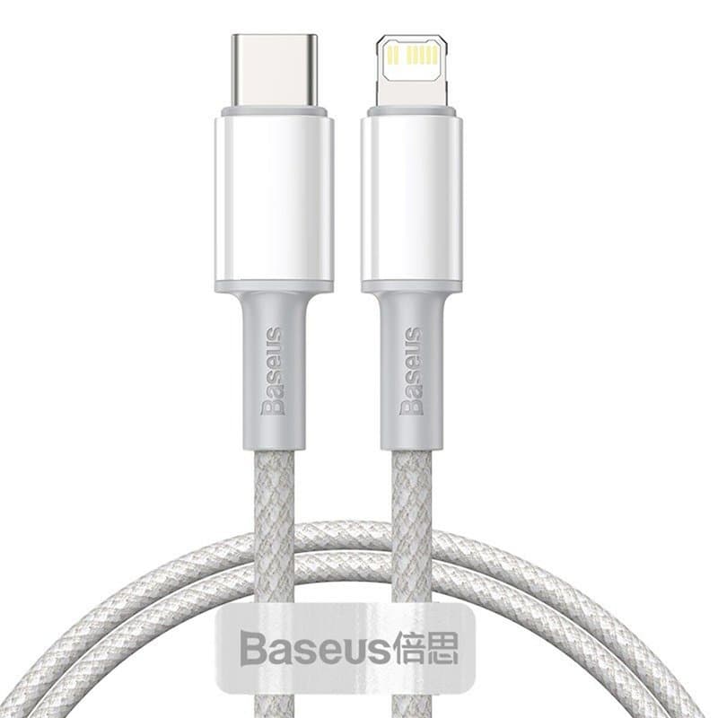Câble USB-C vers Lightning Baseus CATLGD-02 Blanc 1 m - Image 1