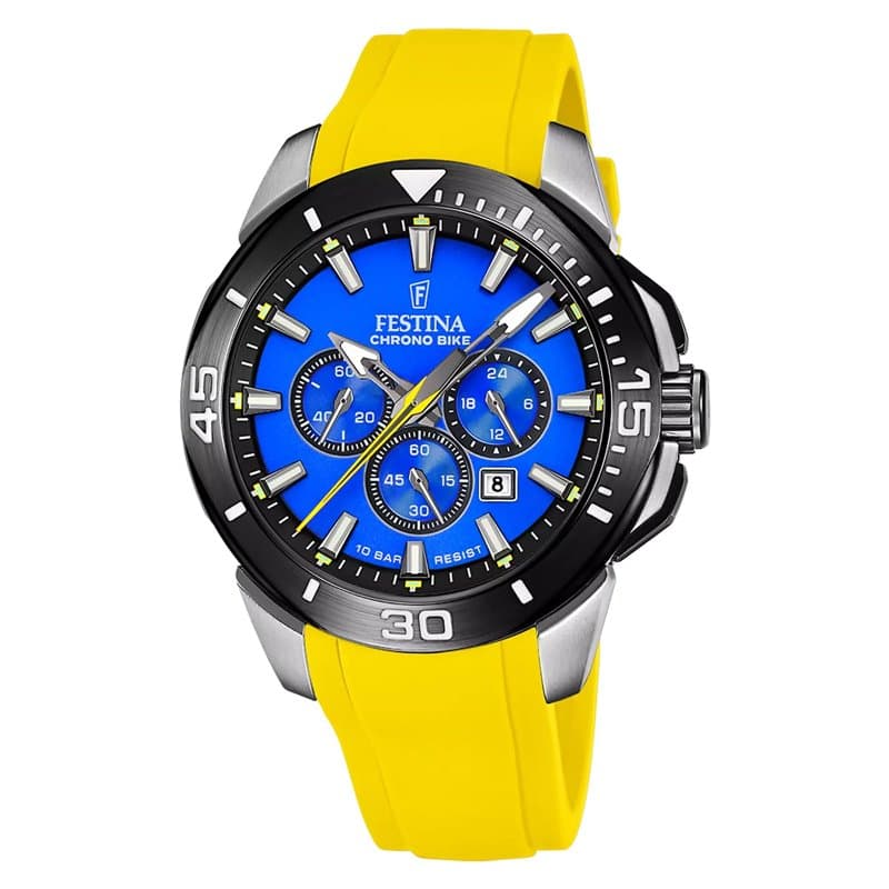 Montre Festina Homme Chronographe Sportif en Caoutchouc Noir - Image 1